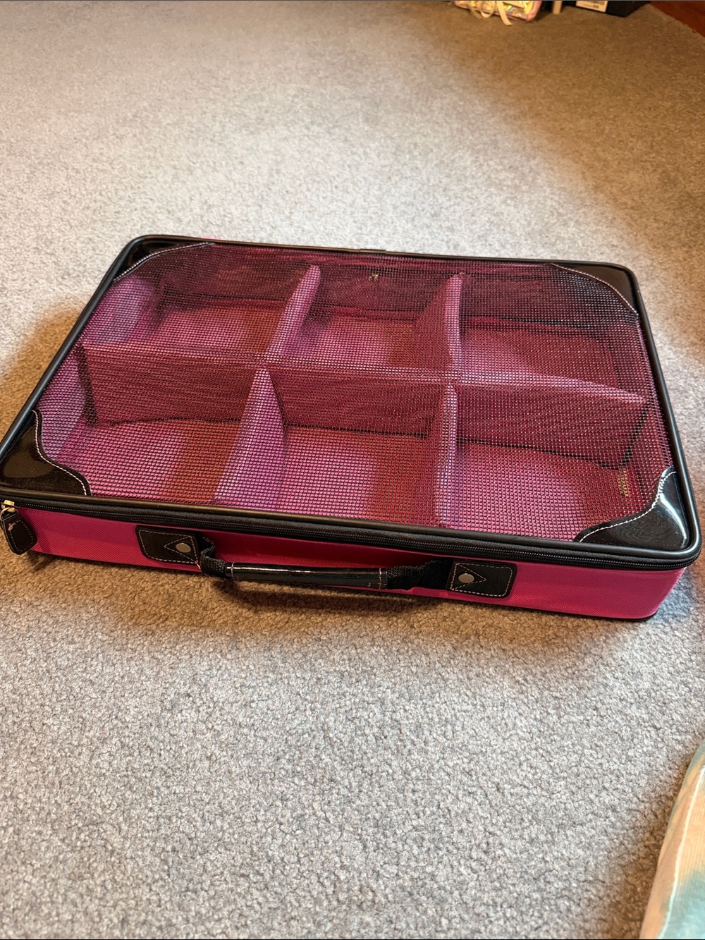 Pink Travel Jewelry and Accessory Organizer Case